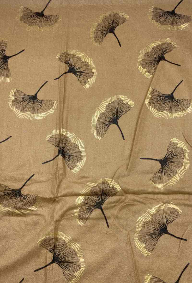 LINETA - Wholesale Scarf - Women's - Gingko Leaf Pattern Soft Scarf40