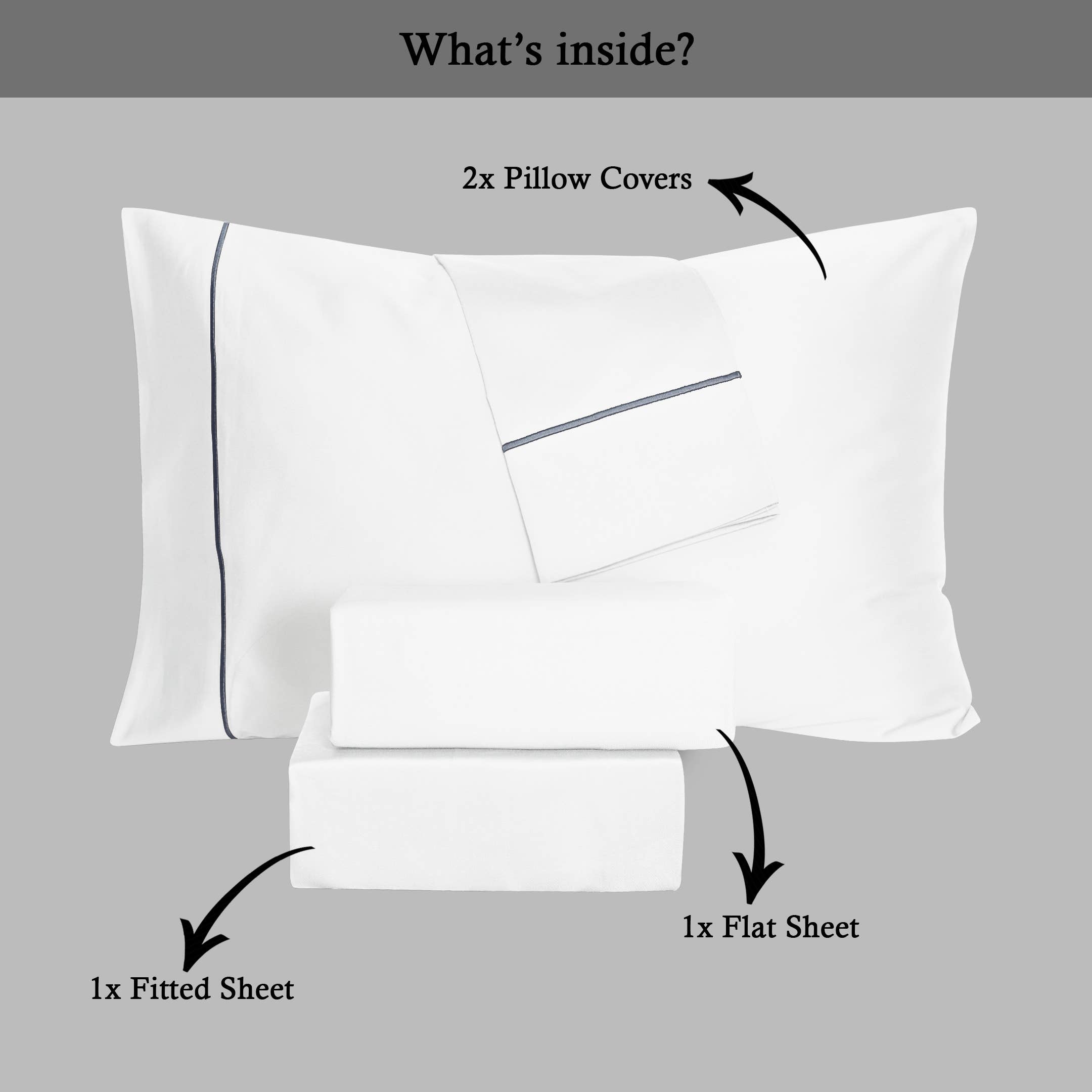 Cottonpassion_US – Conjunto de lençóis por atacado – Jogo de lençol em algodão cetim 400 fios com bordado - 4 peças7