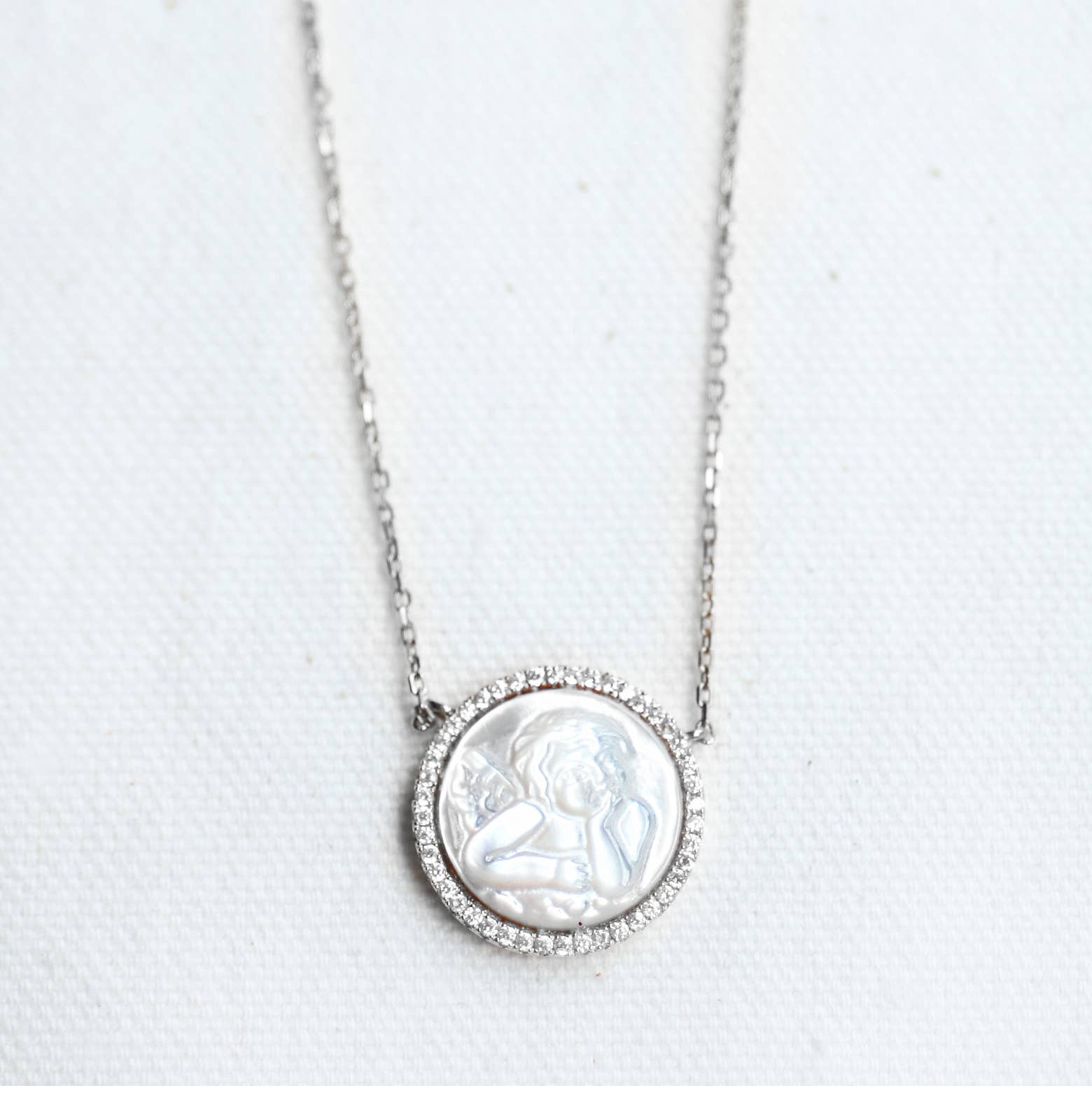 FELIX Z DESIGNS - Wholesale Pendant/Charm Necklace - 925 Silver Angel MOP Necklace1