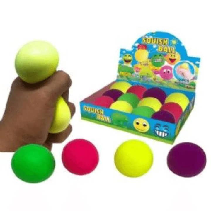 Squishy Neon Stress Ball 6cm for wholesale by Kids Party Craft