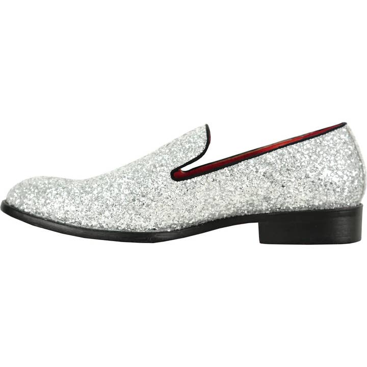 Plata Zapatos de vestir BRAVO PROM-8 para hombre, tipo mocasín, para baile de graduación y boda, color plateado de venta al por mayor en Faire4