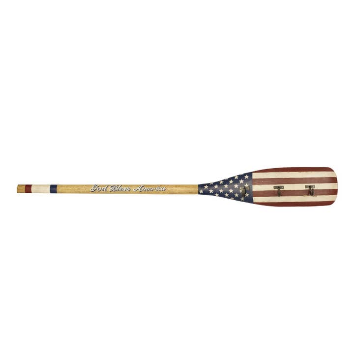 Beachcombers - Wholesale Wall Accent - SALE Patriotic Wooden Oar