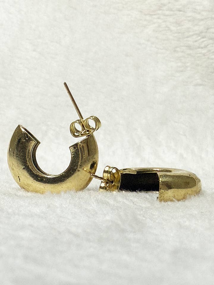 Chunky Half Hoop Stud Earrings for wholesale by Urbiana