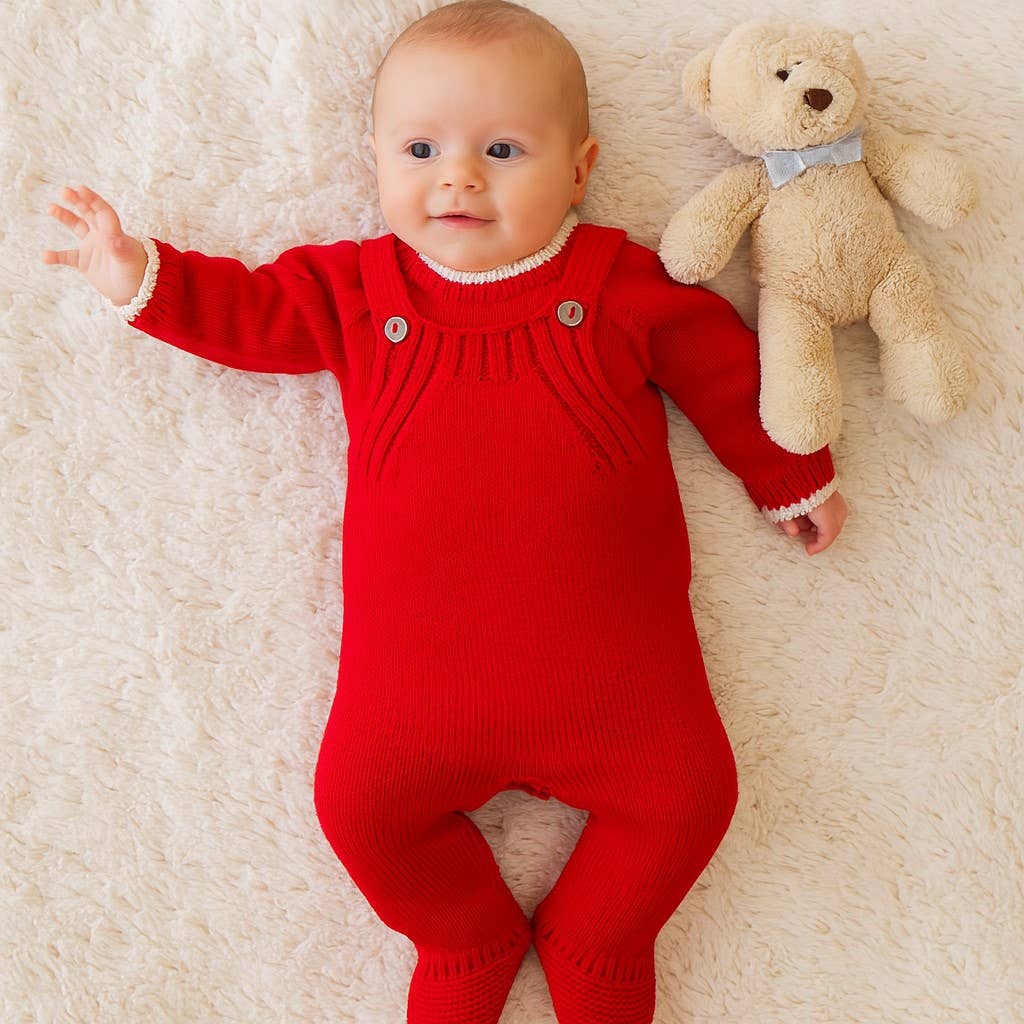 Cotton Socks - Vendita all'ingrosso Completino - Neonati - 2025.1 Salopette + maglione in maglia 100% acrilico9