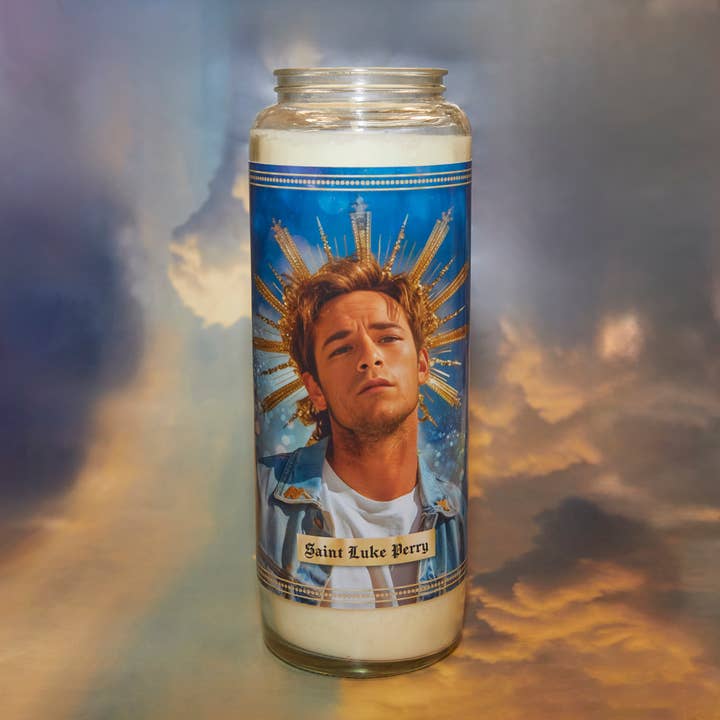 Luke Perry candle for wholesale by Icon Maniacs