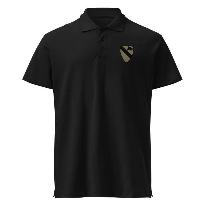 Premium pique polo shirt SSI - 1st Cavalry Division - Subdued X 300 for wholesale by MIP