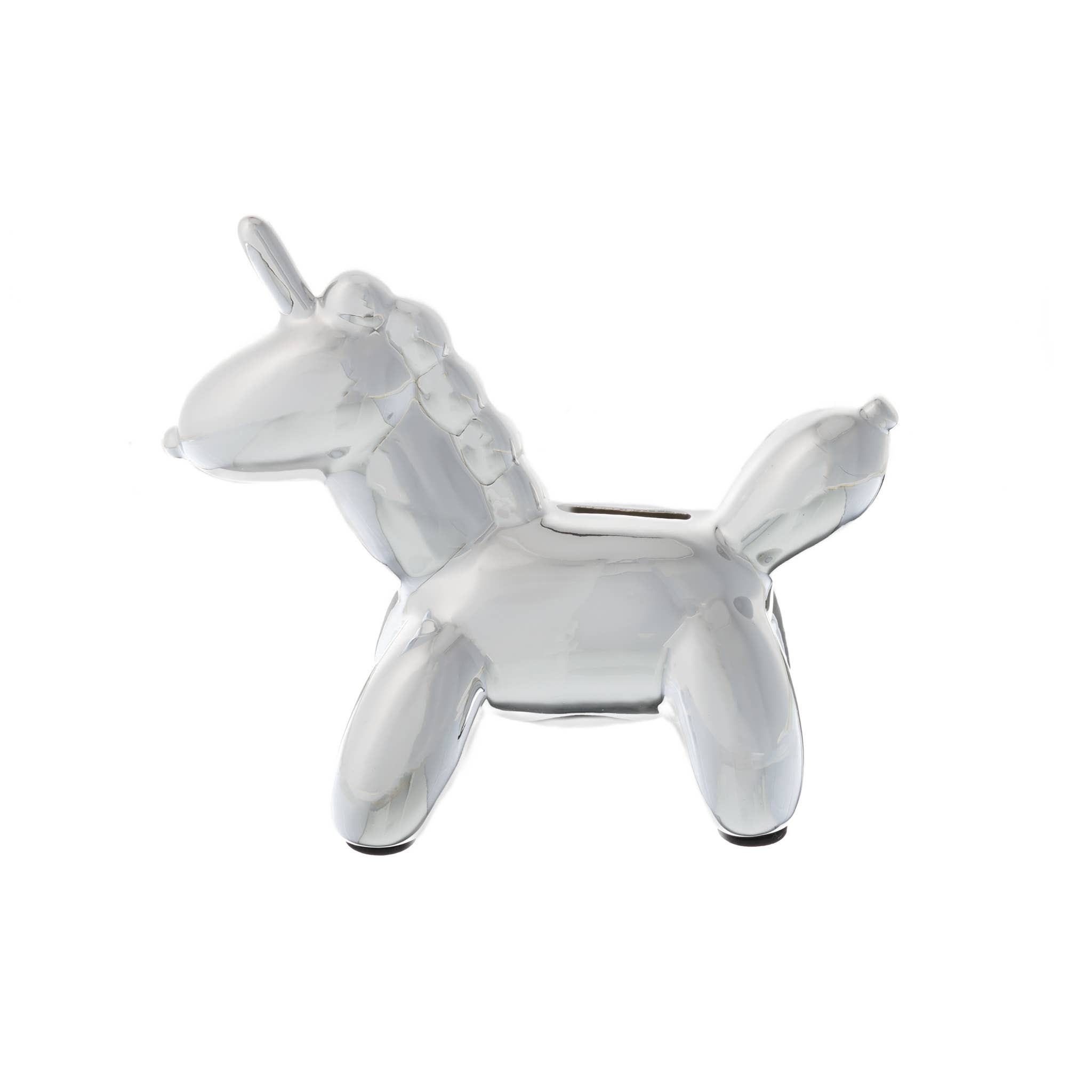 Creative Gifts International Inc. – wholesale Money/piggy bank – Silver Balloon Unicorn Piggy Bank0