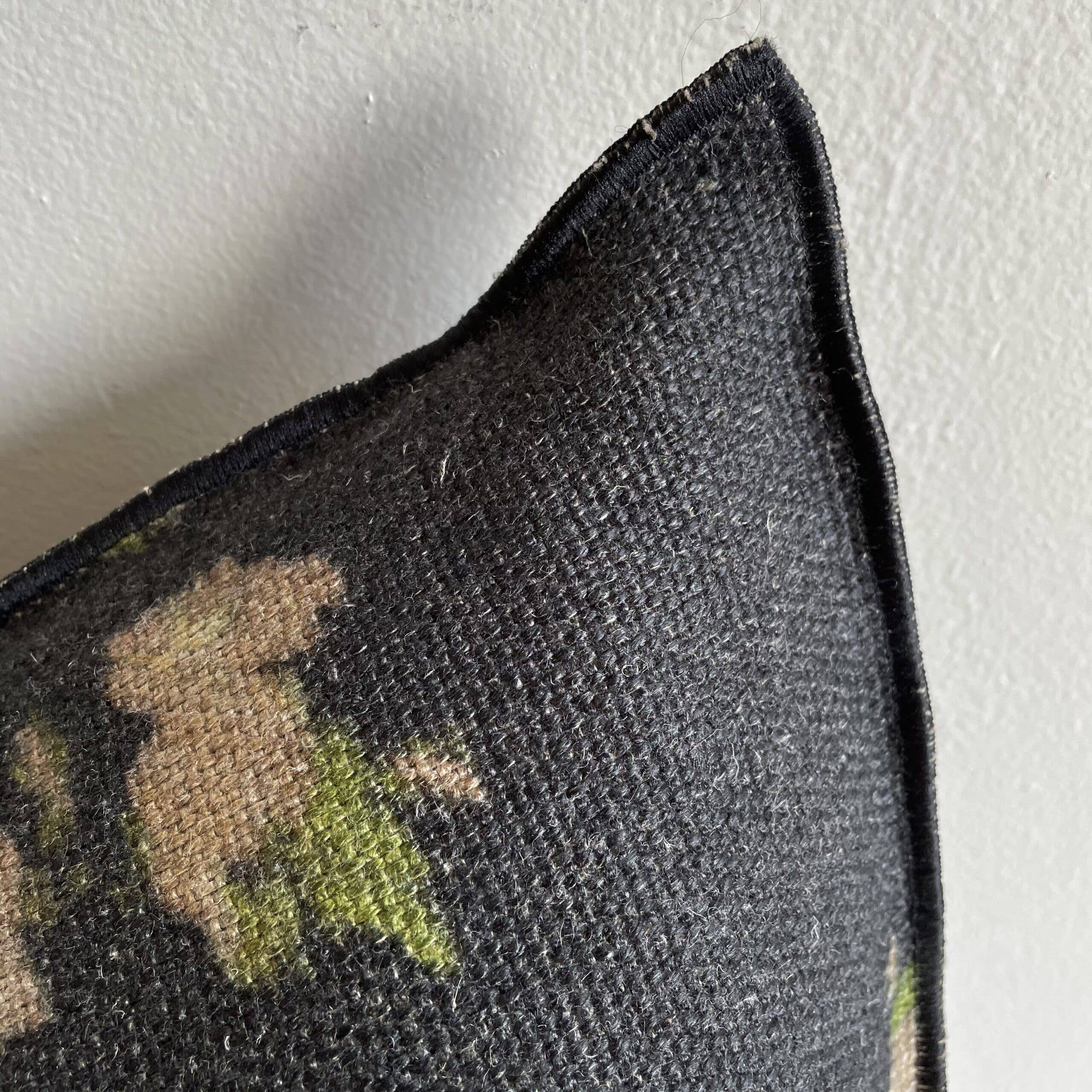 bloom home inc - Venta al por mayor Cojín decorativo - Cojín de acento de lino francés Wabi Sabi con rosas2