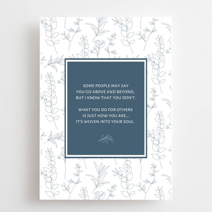 Everyday Card - Short - Woven In for wholesale by The Lettery Studio