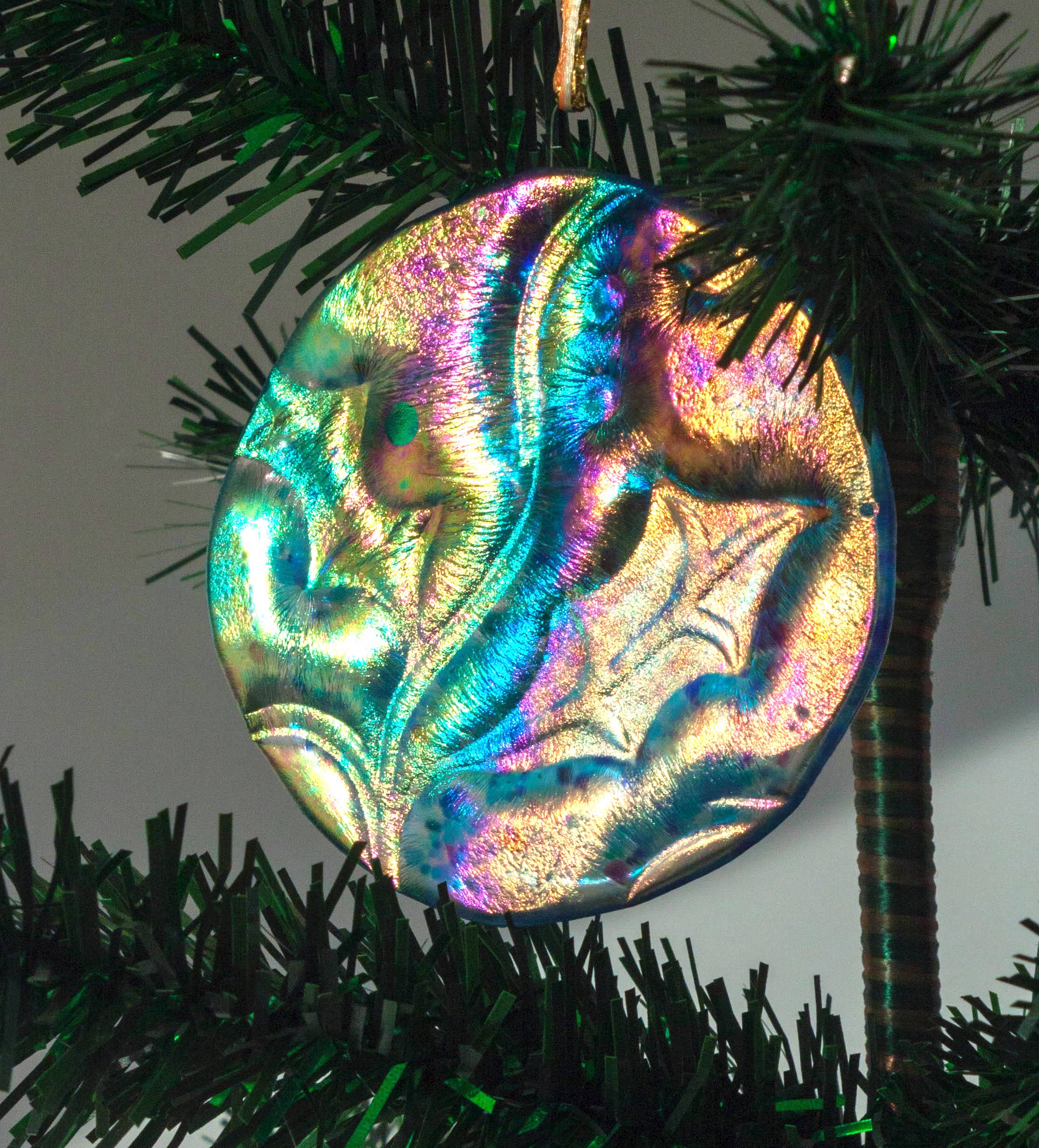 Dee Janssen GlassWorks - Wholesale Ornament - Large Round Ornament - Impression Series0