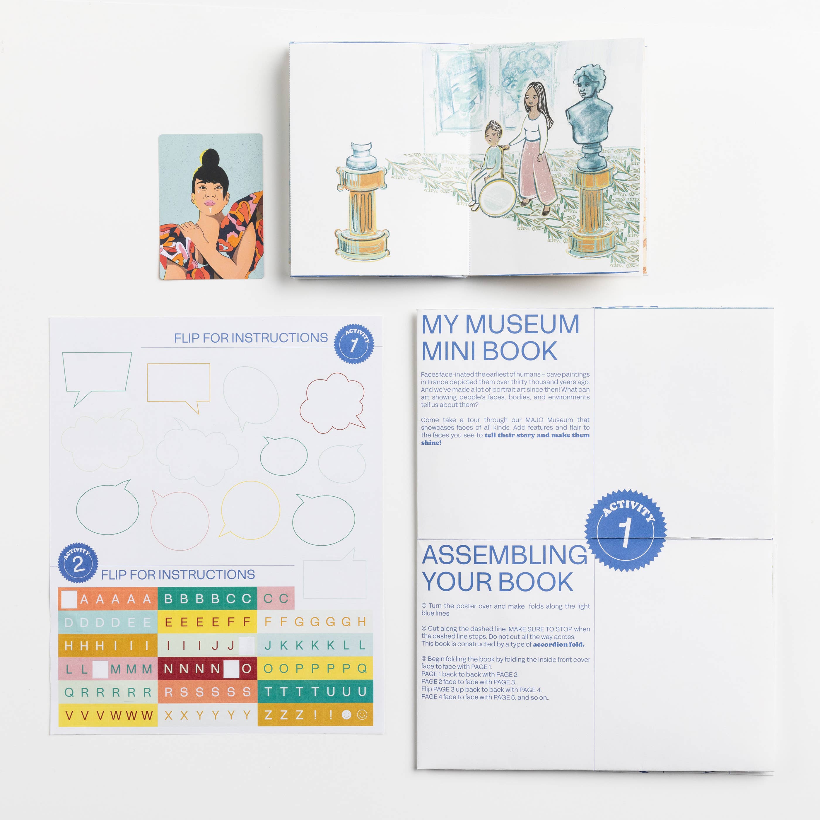 MAJO IDEAS – wholesale Sticker – Child & baby – VOL ⑨ — FACES Sticker Based Art Pack5