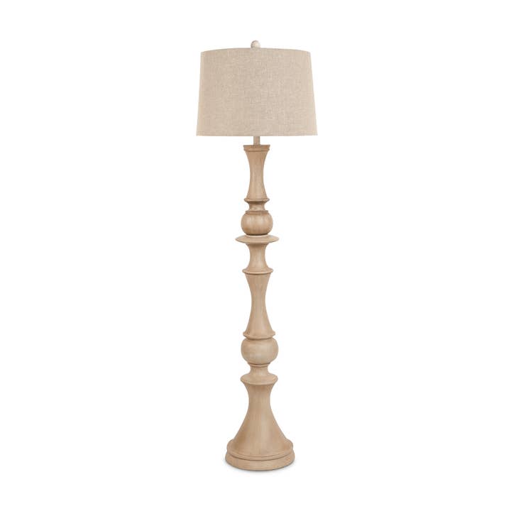 Beige Lampadaire Coastal Brilliance Cream avec interrupteur à 3 voies en vente sur Faire4