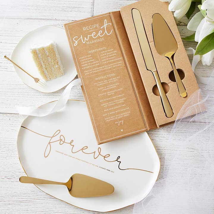 Faithworks by Creative Brands - Wholesale Serving Utensil - Wedding Cake Serving Set