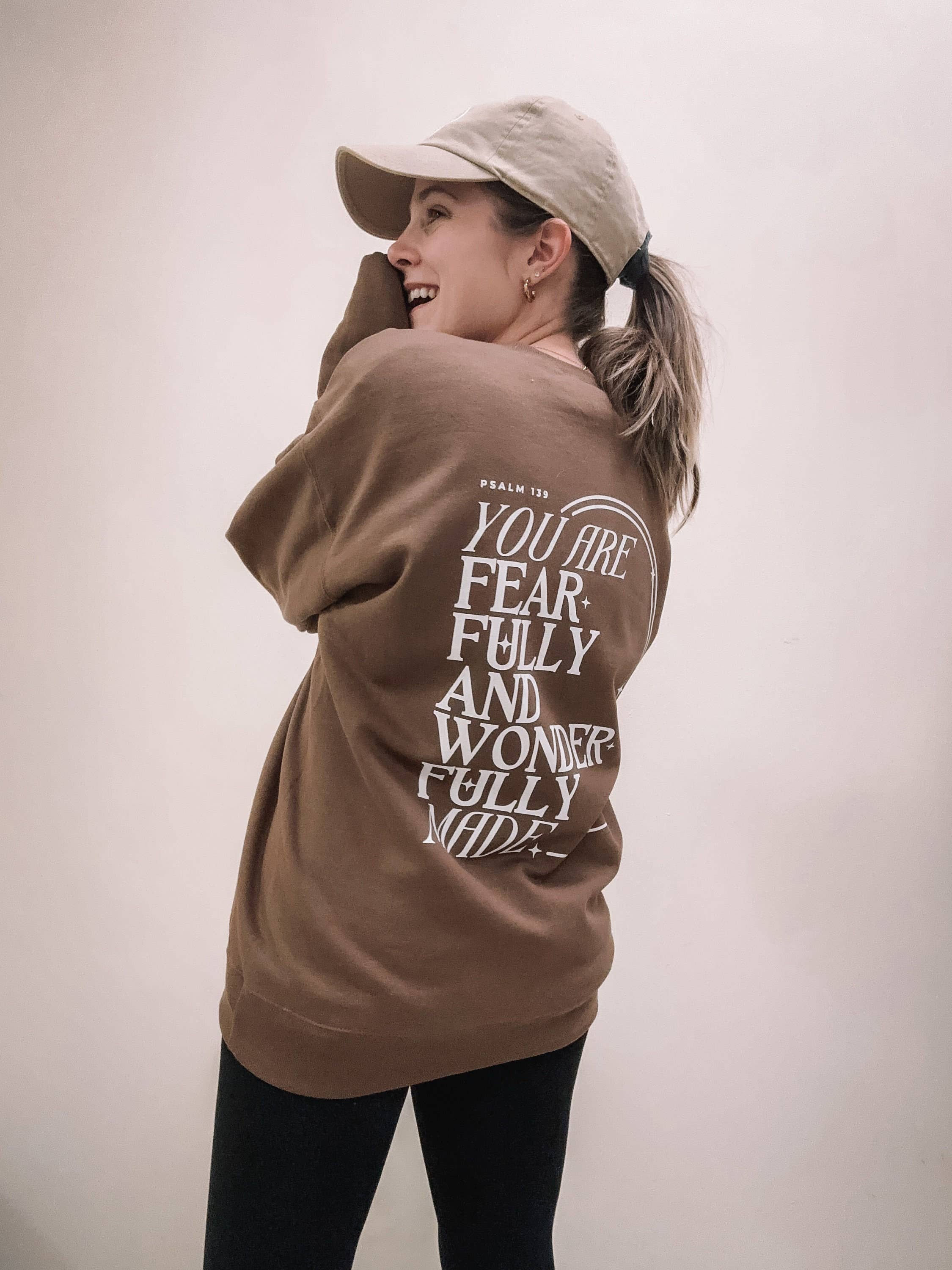 Honey Soul LLC - Wholesale Graphic Sweatshirt - Women's - Graphic Fearfully & Wonderfully Made Crewneck5