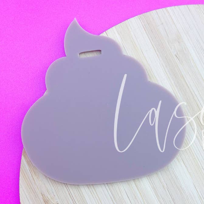 Poo Backpack Bag Tag | Plain | Blank for wholesale by Laser Blanks