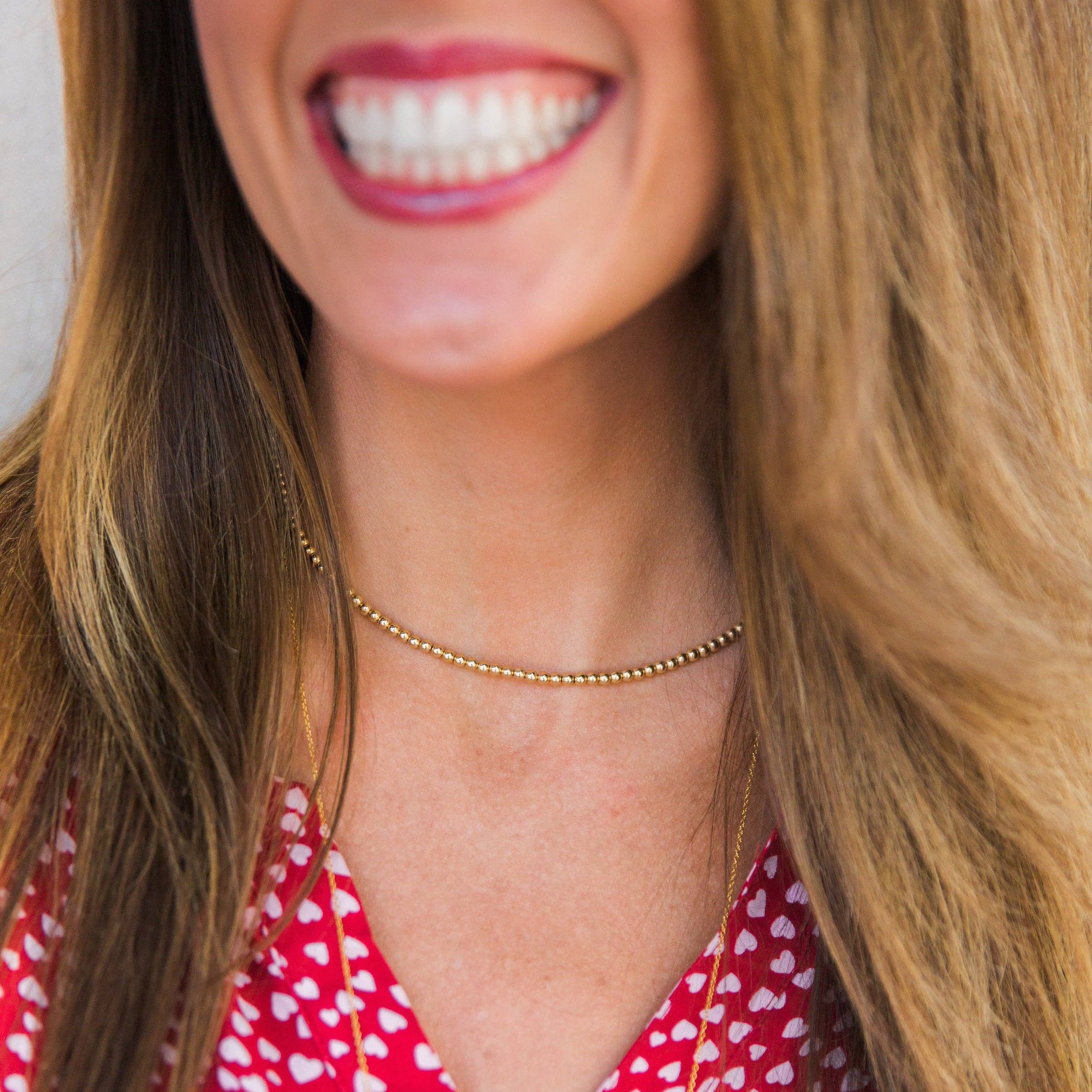 Golden Thread - Vendita all'ingrosso Collane di perline/perle - Collana in oro con perline | 14 carati4