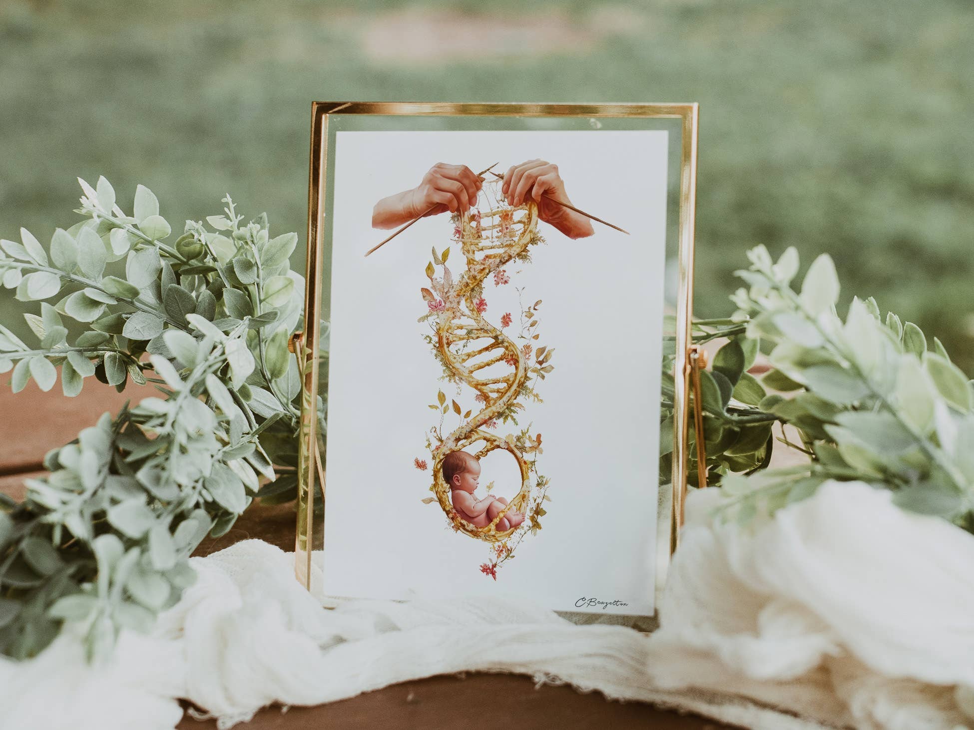 The Painted Gospel - Venta al por mayor Ilustración - You Knit Me Together | Lámina artística firmada hecha a mano2