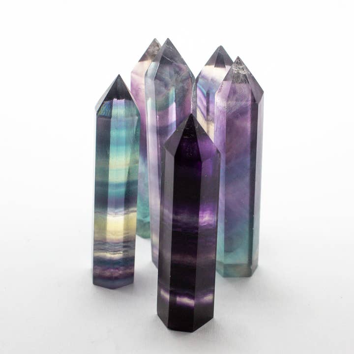 Quasar Gems USA - Wholesale Spiritual Stone/Crystal - Rainbow Fluorite Towers 5-6cm