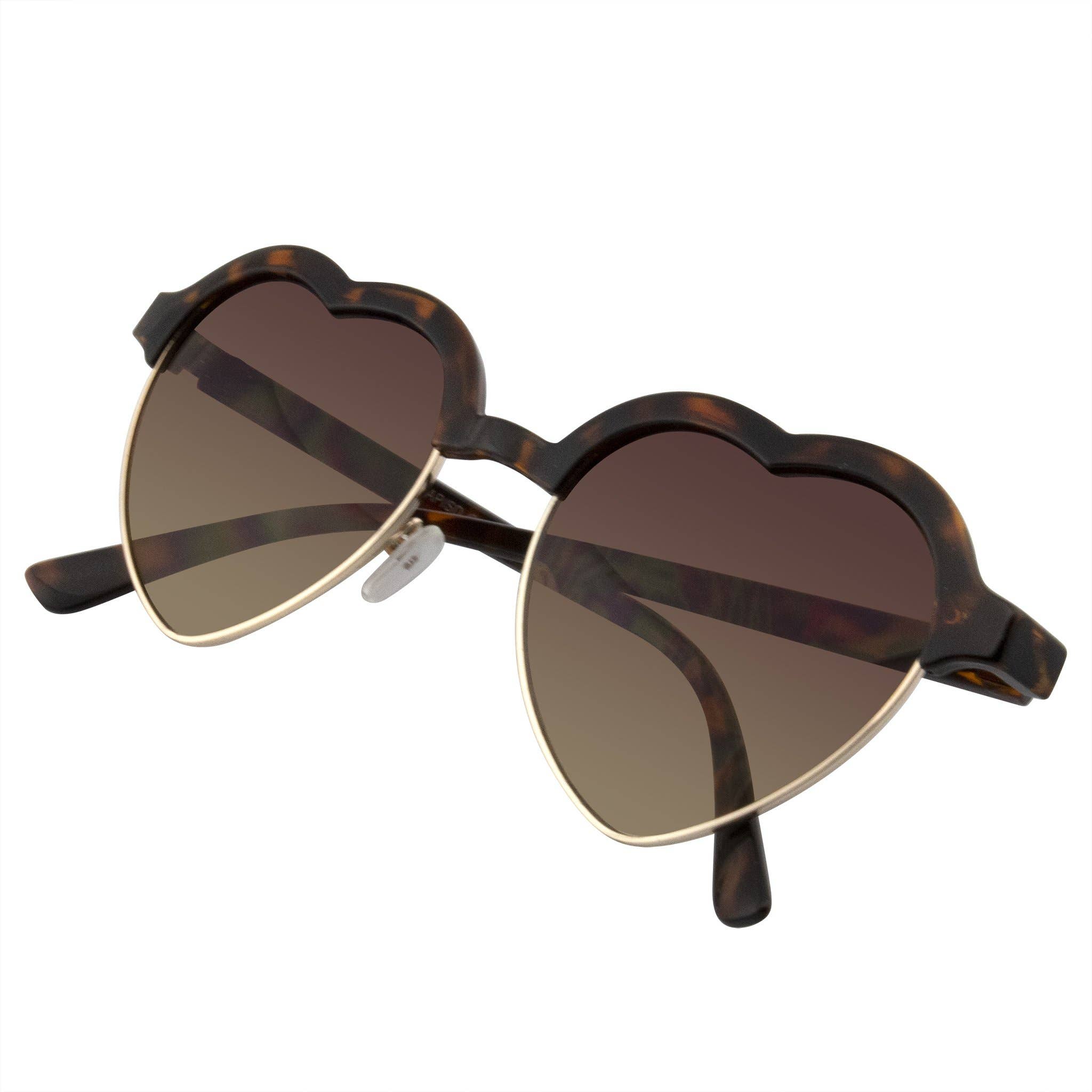 Emblem Eyewear - Wholesale Sunglasses - Women's - Cute Vintage Half Frame Inspired Heart Shape Sunglasses5