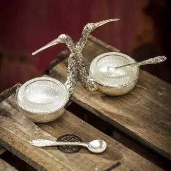 Stork Salt and Pepper Cellar for wholesale by Vagabond Vintage