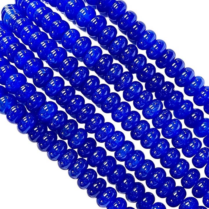 8 mm kungblå kobolt kvarts ädelsten fasetterade rondellpärlor för wholesale av TRIVENI USA INC