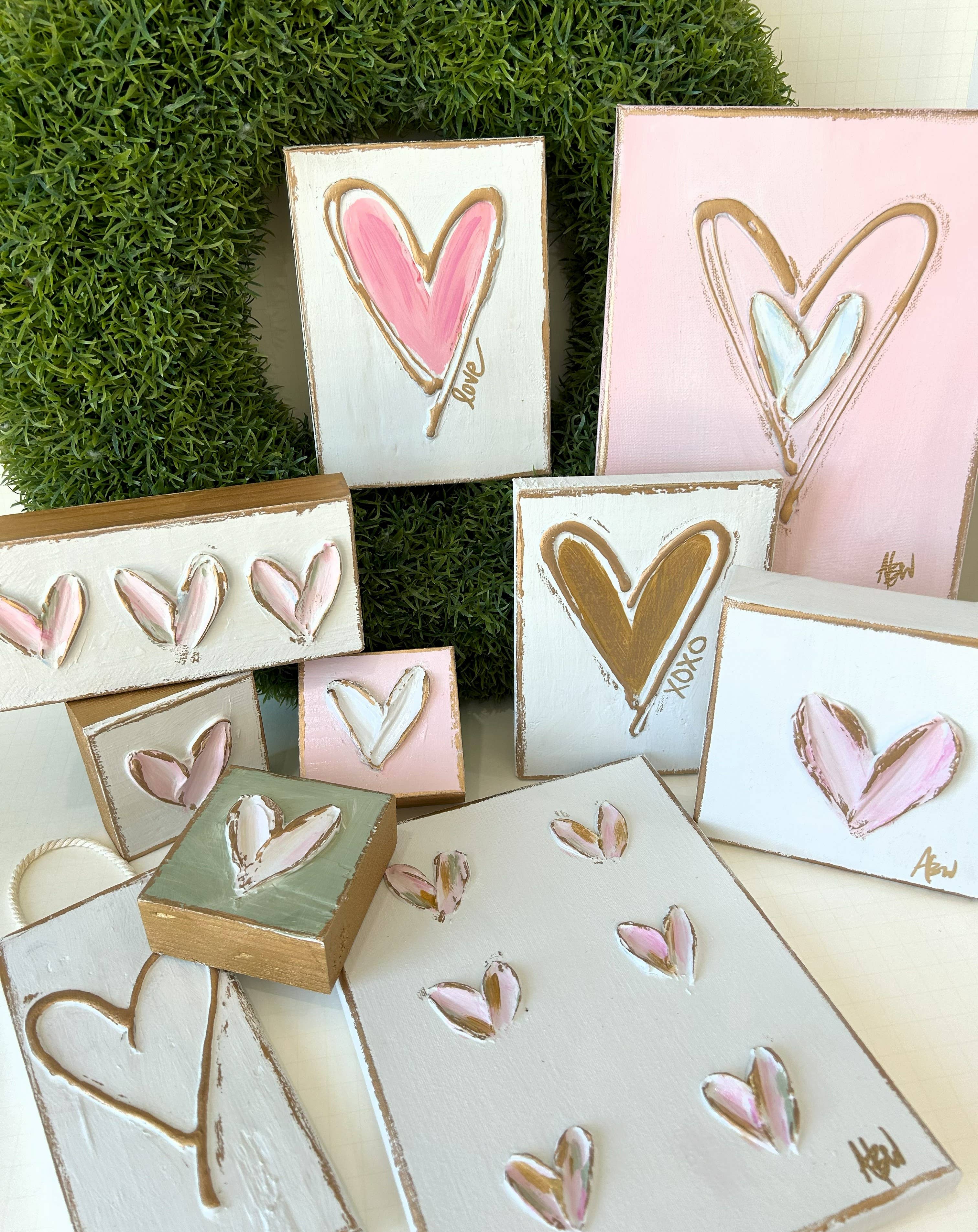 Coddiwomple - Wholesale Painting/Drawing - Heart block |  valentine | pastel | xoxo | love4
