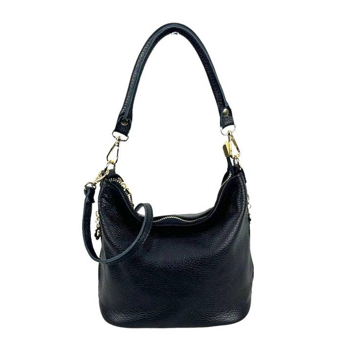 Chenson & Gorett - Wholesale Shoulder Bag - Women's - Leather bag with decorative side zippers6