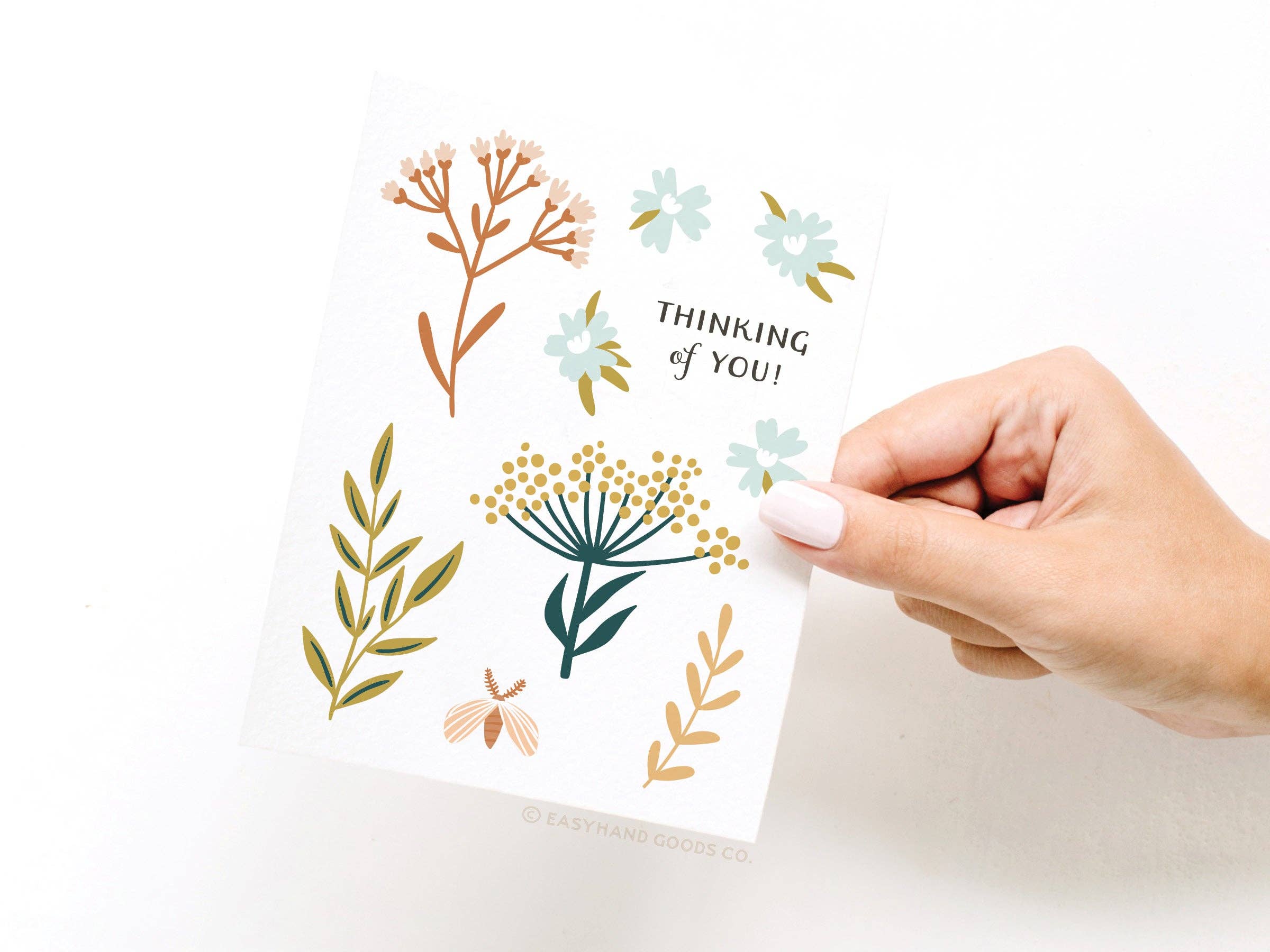 Easyhand Goods – formerly Onderkast - Wholesale Thinking of You Card - Thinking of You Soft Florals Greeting Card2