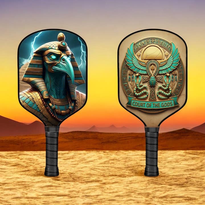Dieux de l'Égypte ancienne - Thot - Raquette de pickleball pour la vente par The Mad Pickler