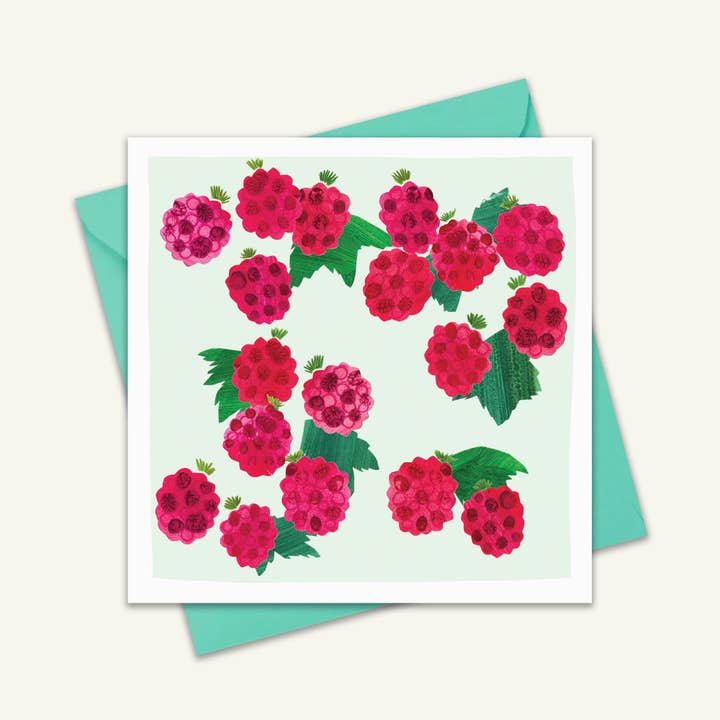 Tarjeta de Felicitación de Frambuesas para venta al por mayor de Kate Read Illustration