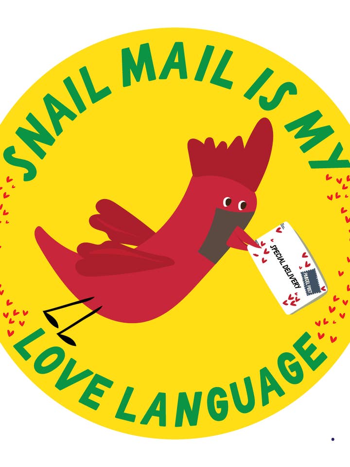 Snail Mail Is My Love Language – 3" Vinyl Sticker for wholesale by Happy Just Happy