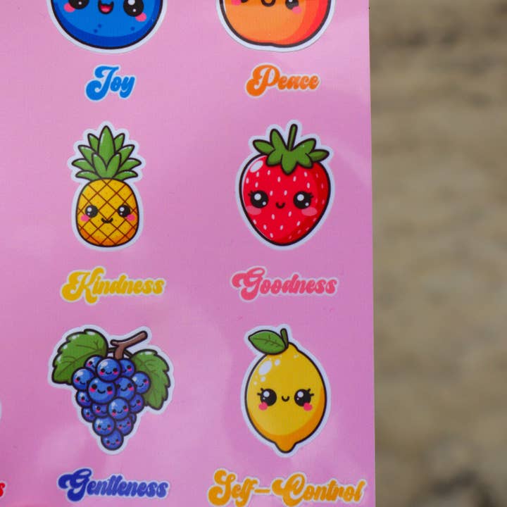 Tiffany Amber Designs - Wholesale Sticker - Fruits of the Spirit Sticker Sheet3