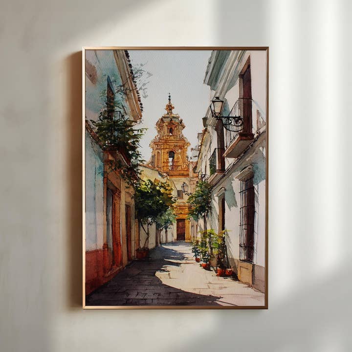 Premium Travel Art - Wholesale Art Print - Cordoba Spain Watercolor Art Cordoba Travel Print Cordoba Spain Artwork Spain Decor Andalusia Wall Art2