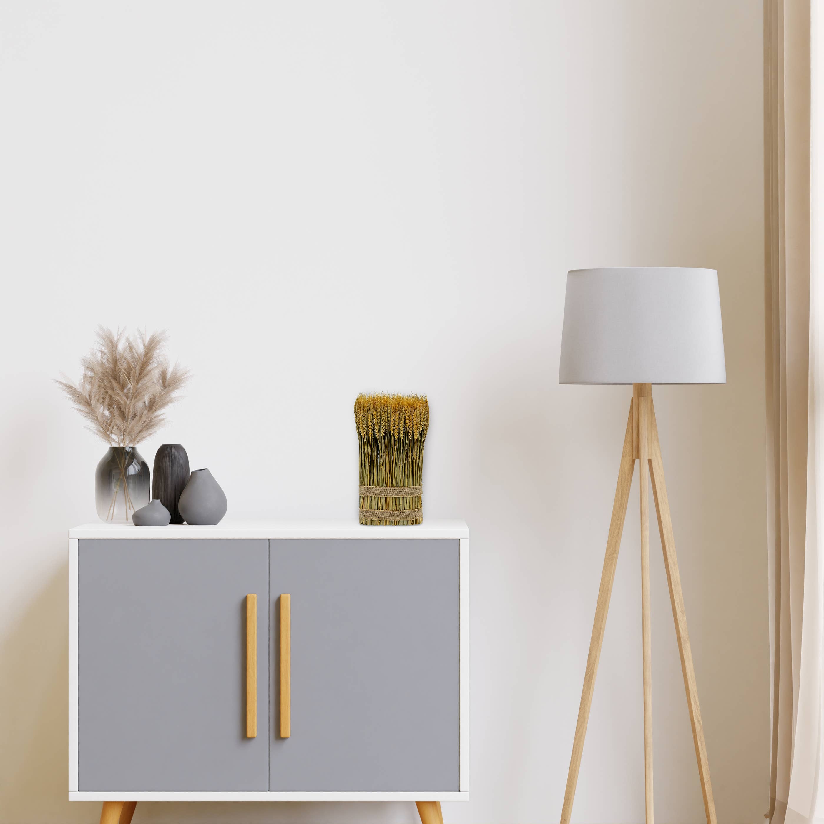 2626 Designs - Wholesale Dried/Pressed Flowers - Fall Harvest Preserved Decorative Wheat Standing Plant 9