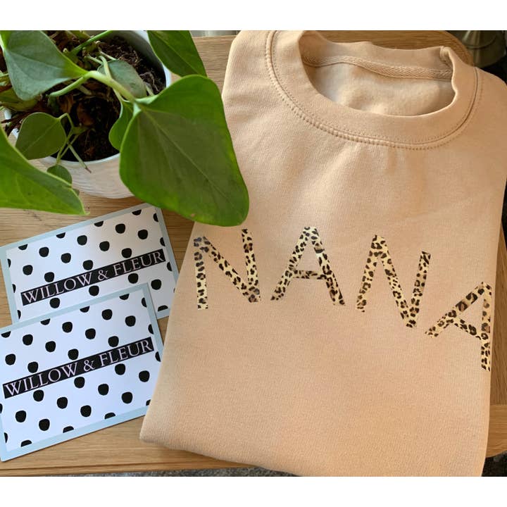 Bold Nana Sweater for wholesale by Willow & Fleur UK