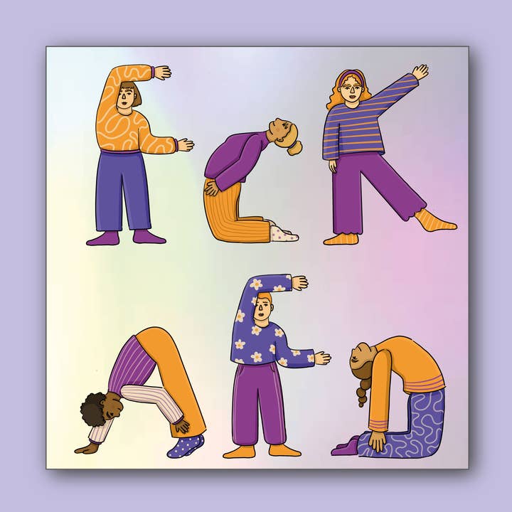 Illustramyy - Wholesale Sticker - Sticker against fascism "Yoga against the Right"0