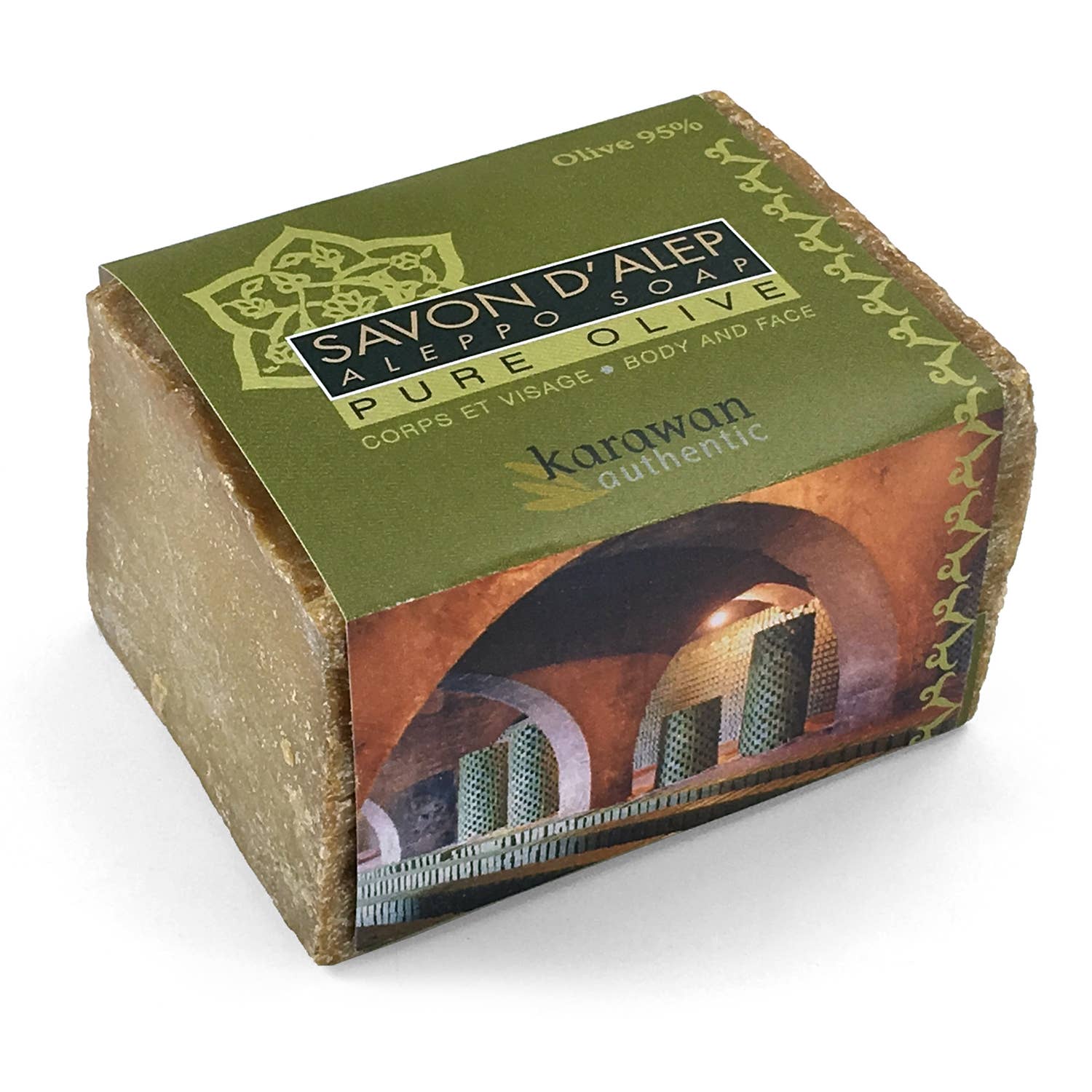 Karawan Authentic - Wholesale Bar Soap - PURE OLIVE ALEPPO SOAP 95% - IN A STRIP - 200G13