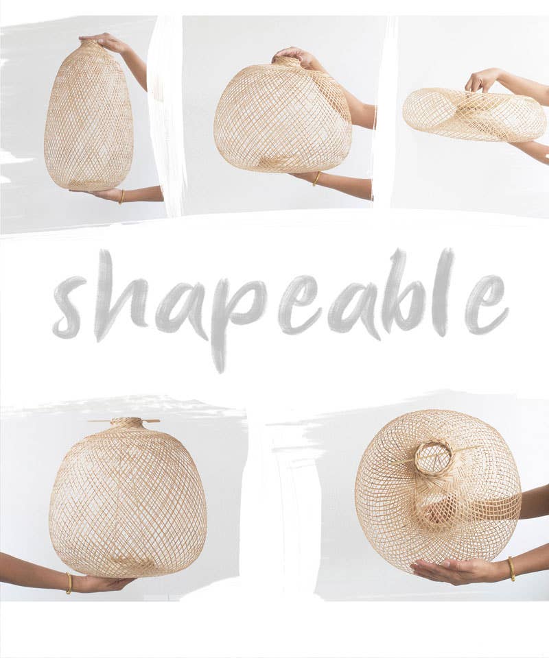 Lanna Passa - Wholesale Chandelier/Hanging Light - Wood & Rope Bamboo Pendant Light Set - Triple Cluster Canopy5