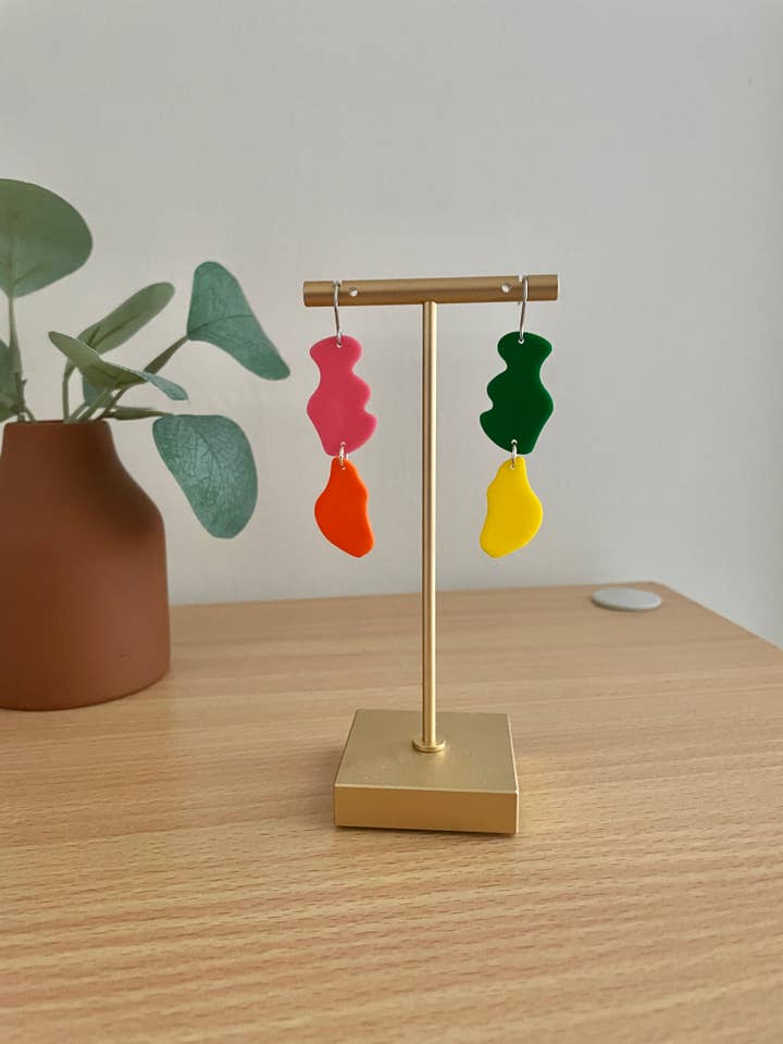 Colorful Mismatched Statement Earrings for Women for wholesale by Pineapple Phi