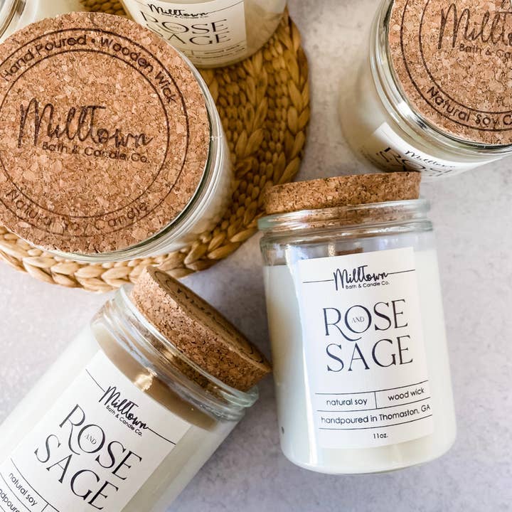 MillTown Bath & Candle Company - Wholesale Jar/Filled Candle - Custom Branded Soy Candles – Hand-Poured with Your Logo & Label