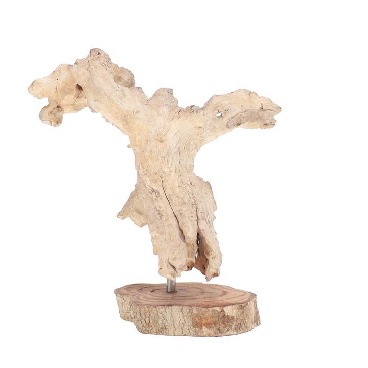 Bois blanchi Sculpture en bois flotté 4-6" blanchi, support en bois en vente sur Faire