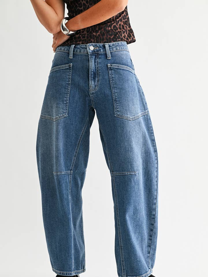 Just USA Jeans - Wholesale Jeans - Women's - JP413 - MD - Patch Pocket Barrel0