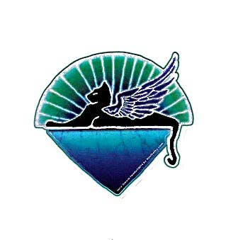 Gypsy Rose - Wholesale Sticker - Small Winged Cat Sticker0