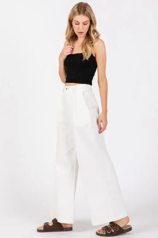 Final Touch – wholesale Byxor - Dam – Bomullsbyxor med vida ben - P50015C5