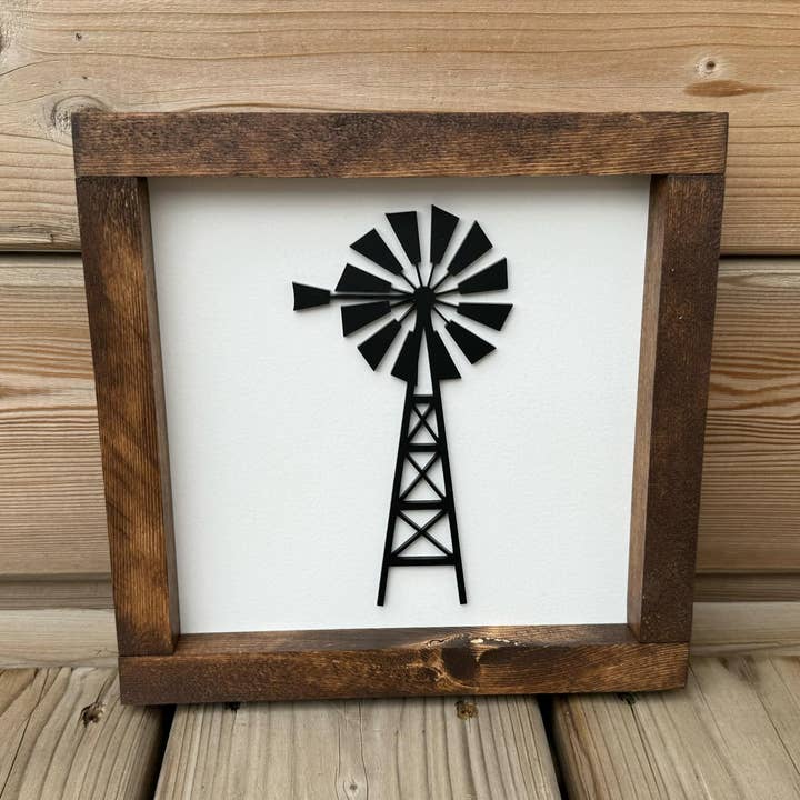 Windmill Wood Sign for wholesale by Barnworx Furnishings & Decor Inc