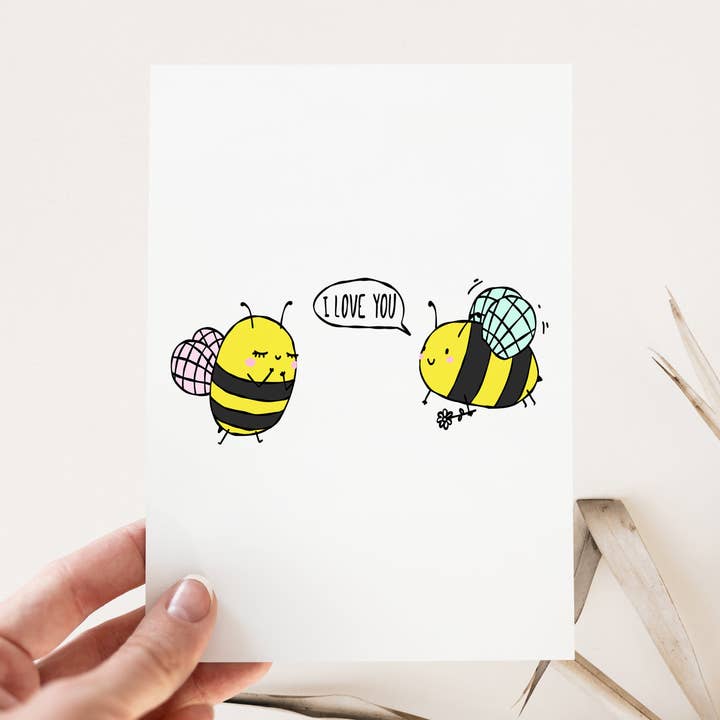 Tarjeta de abeja I Love You - PC20 para venta al por mayor de Printii Cards