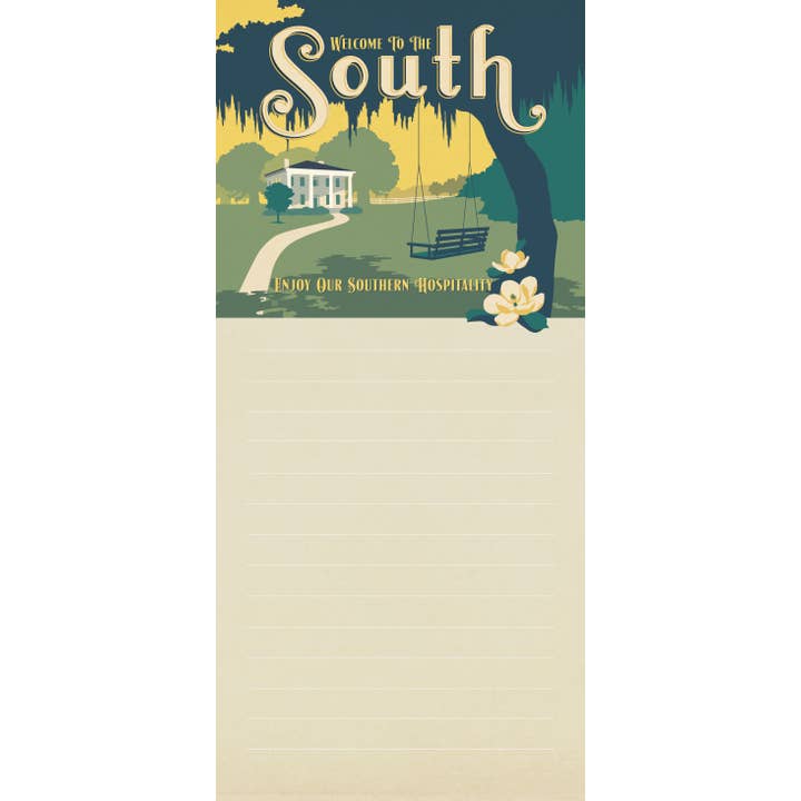 Southern Hospitality - List Pad for wholesale by Pumpernickel Press