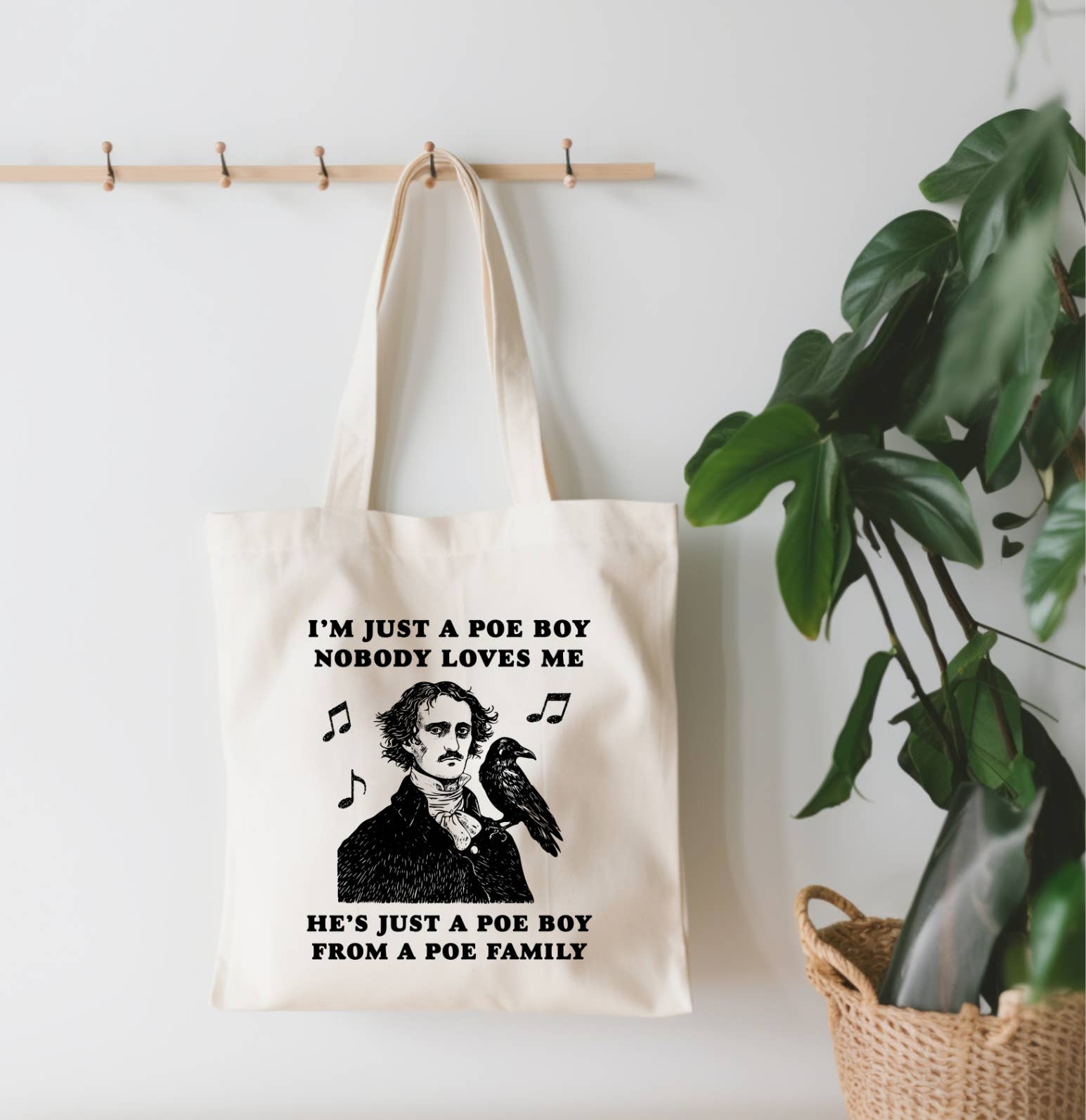 EnchantingSunshine - Wholesale Tote Bag - Unisex - I'm Just A Poe Boy Canvas Tote Bag
