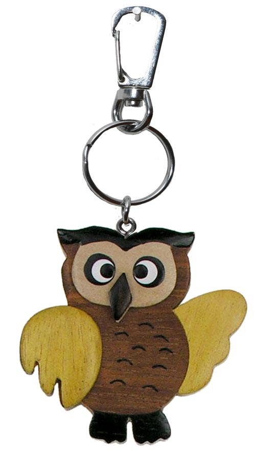 Dolfi - Wholesale Keychain - Unisex - Wooden keychain with owl0