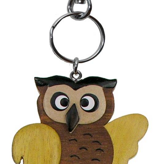 Dolfi - Wholesale Keychain - Unisex - Wooden keychain with owl